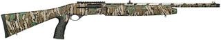 Mossberg SA-410 Turkey .410 Bore shotgun with camo stock and pistol group.